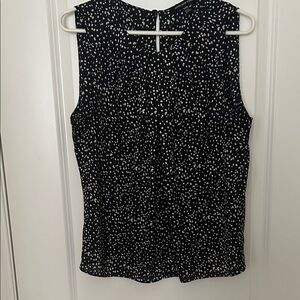 Jones New York Black and White Polka Dot Blouse